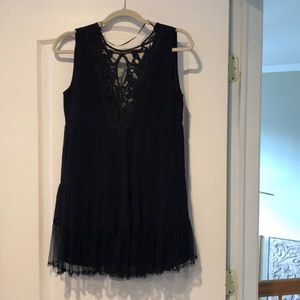 Navy blue evening dress